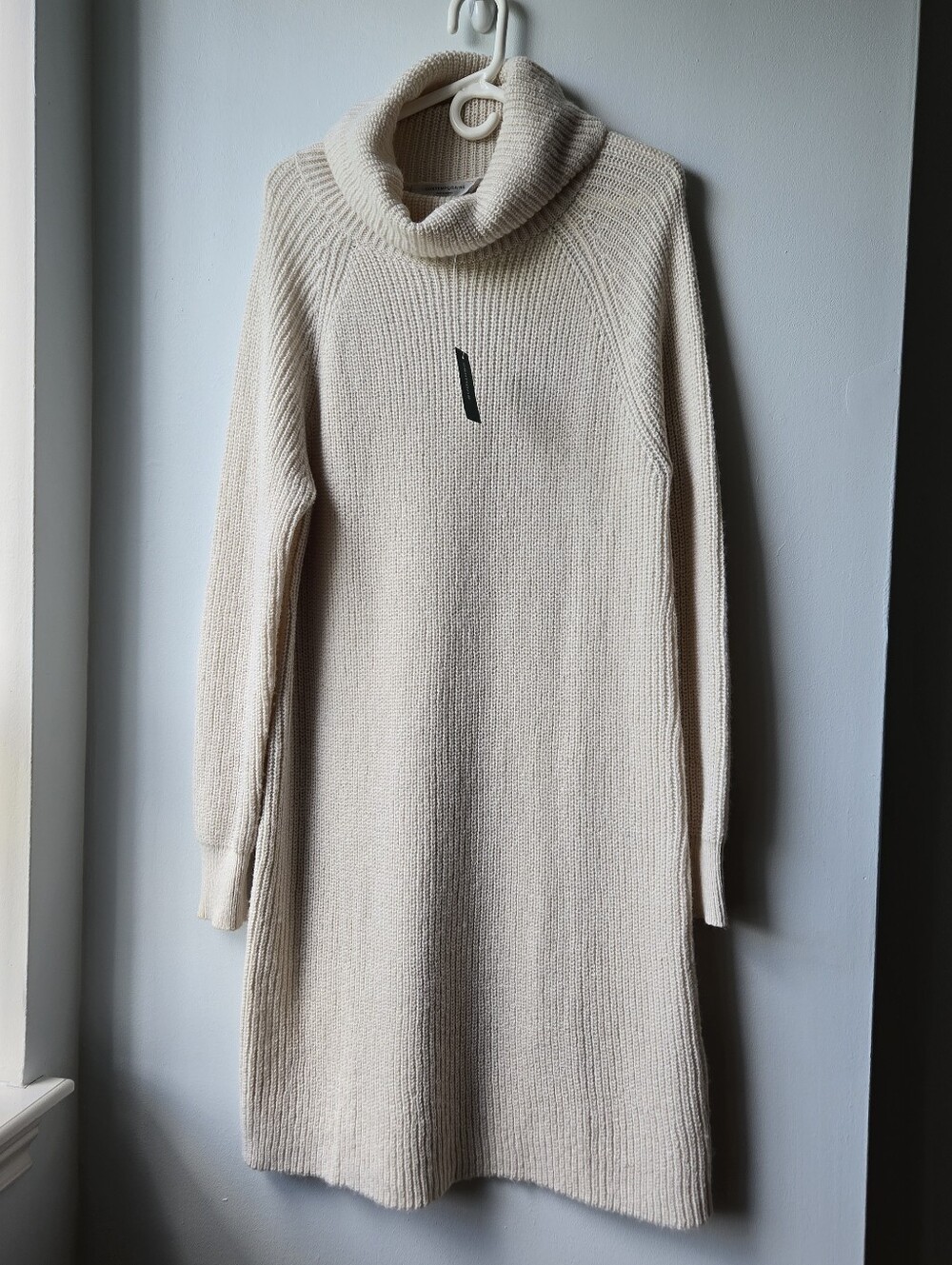 Contemporain Simons LG Sweater Dress Turtleneck Cowlneck Midi Cozy Contains Wool